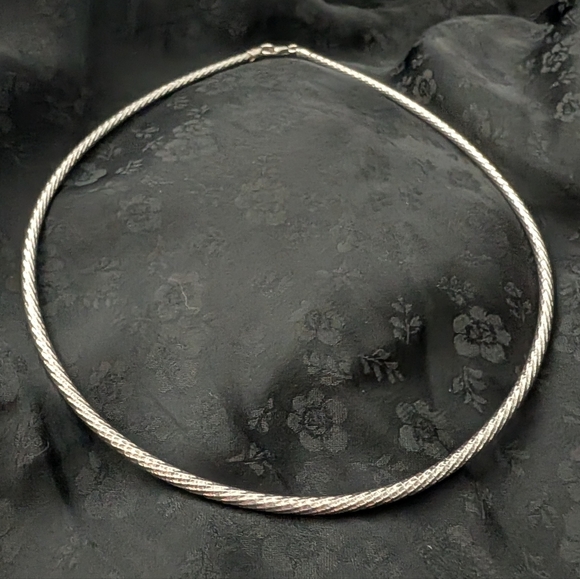 Milor Jewelry - Sparkly Solid Sterling Silver Snake Chain Necklace Milor Italy 16 Inch